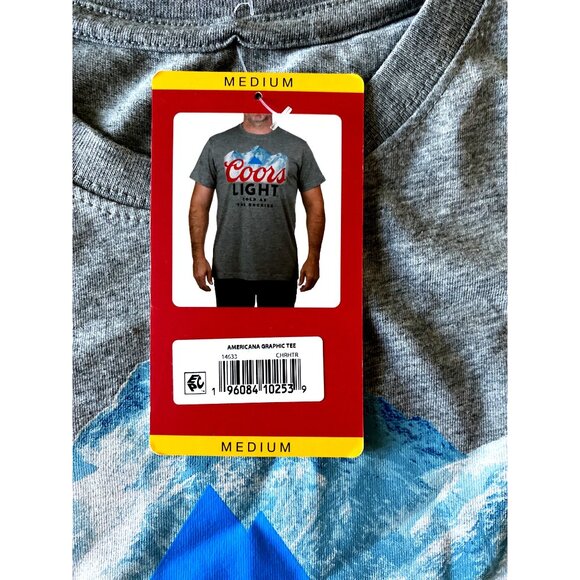 Coors Light Graphic Tee Medium Gray Cotton Blend Adult - Picture 4 of 4